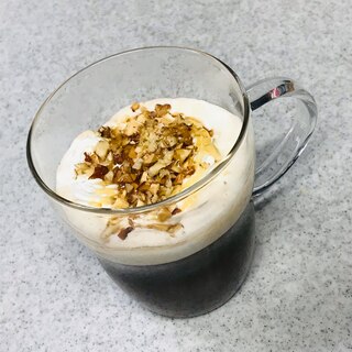 バレンタイン♡ナッツのせウインナーコーヒーココア